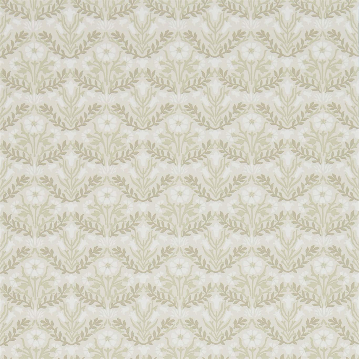 Morris & Co Morris Bellflowers Manilla/Olive Wallpaper