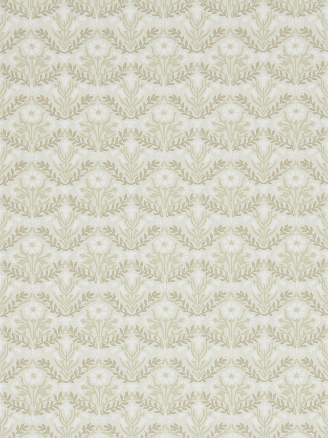 Morris & co Morris Bellflowers Manilla/Olive Wallpaper