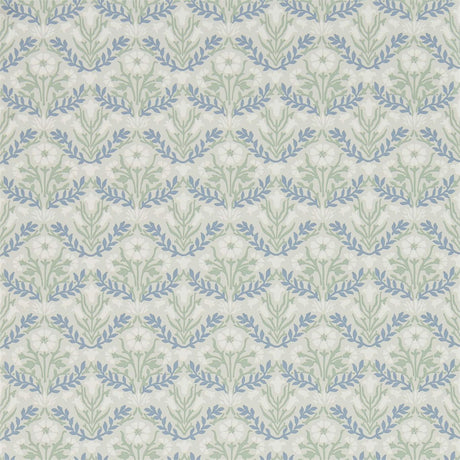 Morris & Co Morris Bellflowers Grey/Fennel Wallpaper
