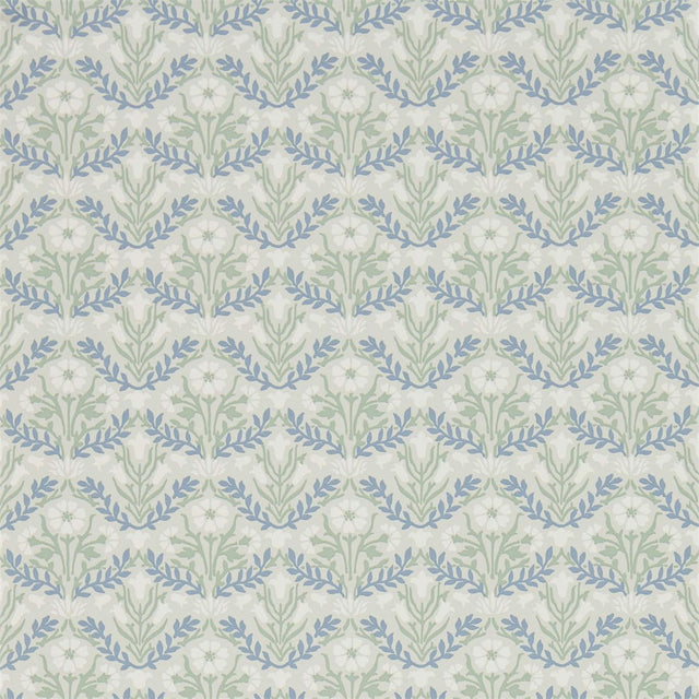 Morris & Co Morris Bellflowers Grey/Fennel Wallpaper