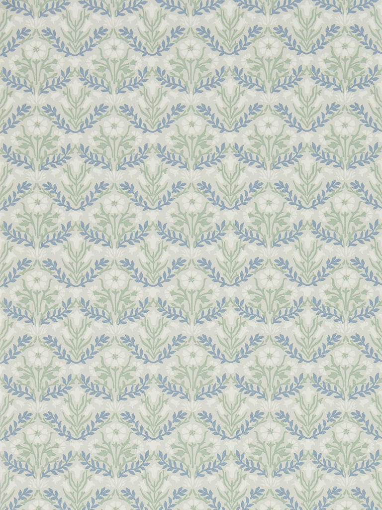 Morris & Co Morris Bellflowers Grey/Fennel Wallpaper