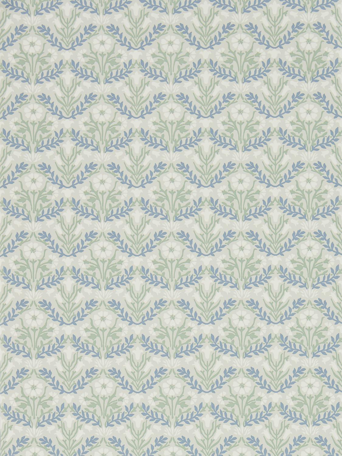 Morris & co Morris Bellflowers Grey/Fennel Wallpaper