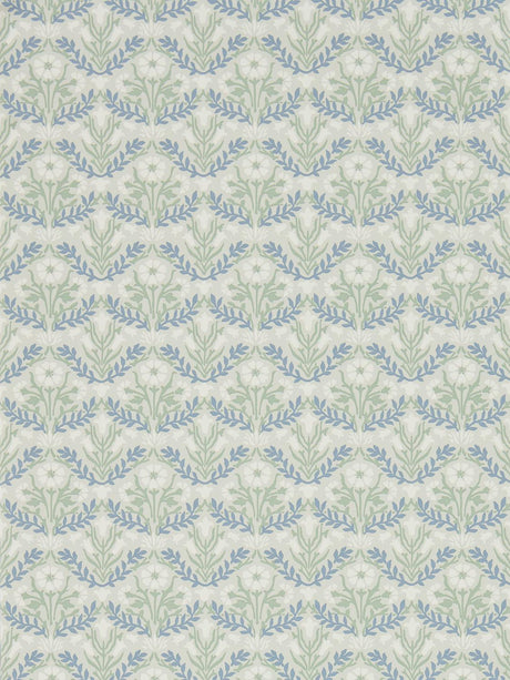 Morris & co Morris Bellflowers Grey/Fennel Wallpaper