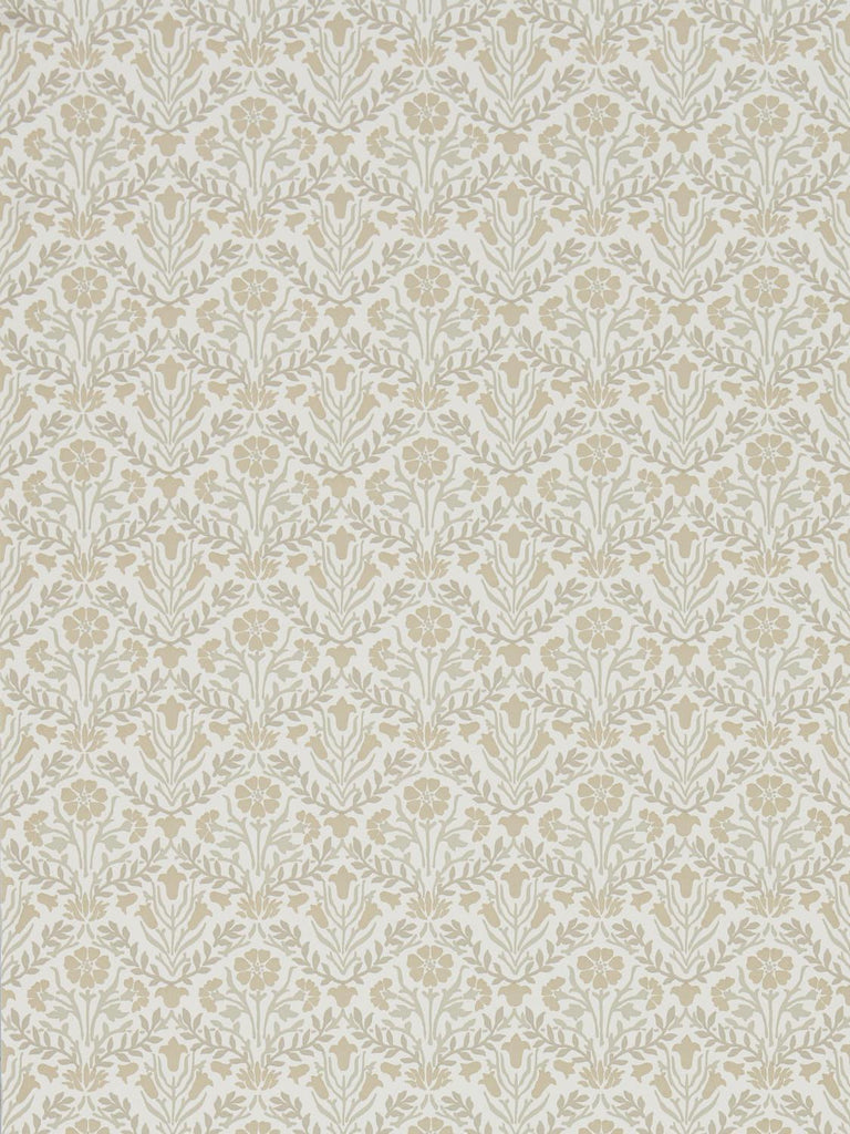Morris & Co Morris Bellflowers Linen/Cream Wallpaper