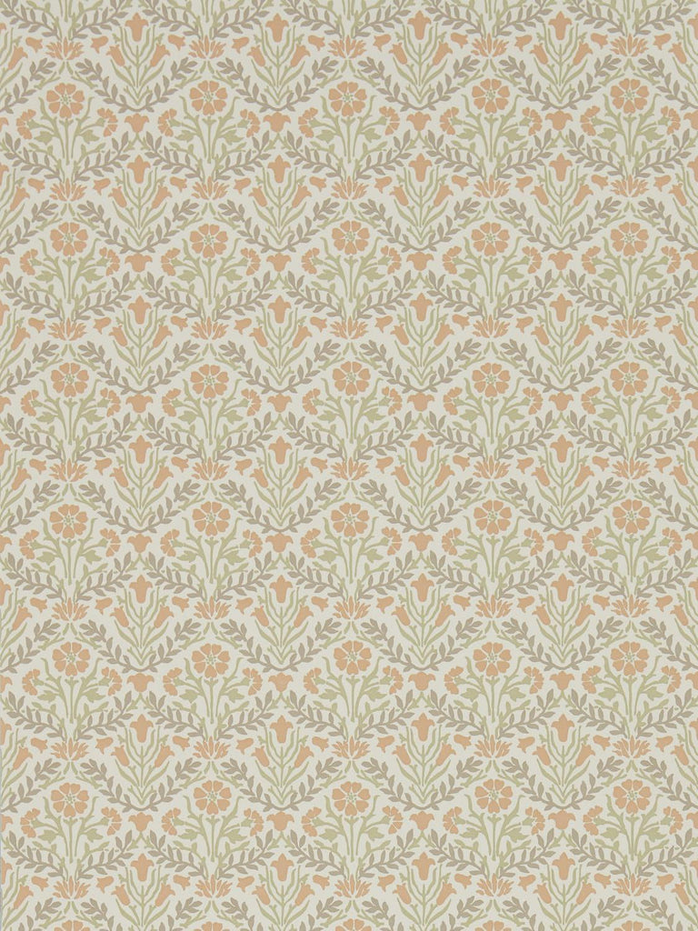 Morris & Co Morris Bellflowers Saffron/Olive Wallpaper
