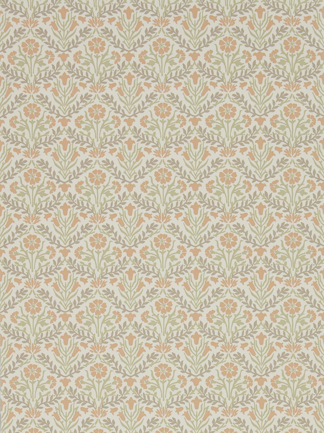 Morris & co Morris Bellflowers Saffron/Olive Wallpaper