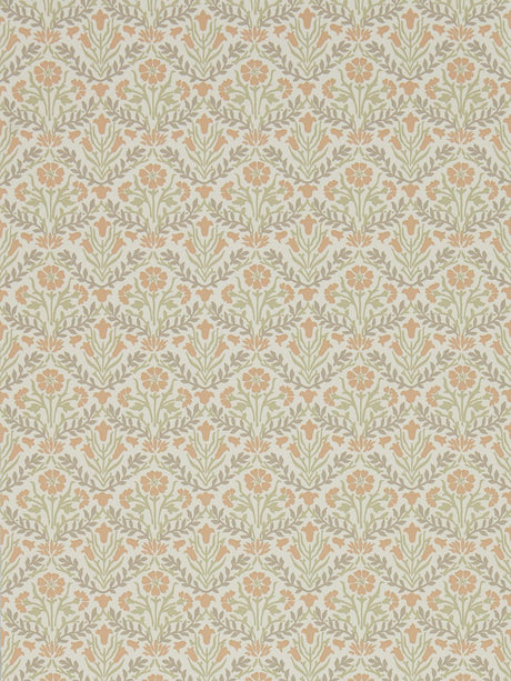 Morris & co Morris Bellflowers Saffron/Olive Wallpaper