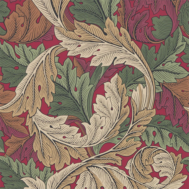 Morris & Co Acanthus Madder/Thyme Wallpaper