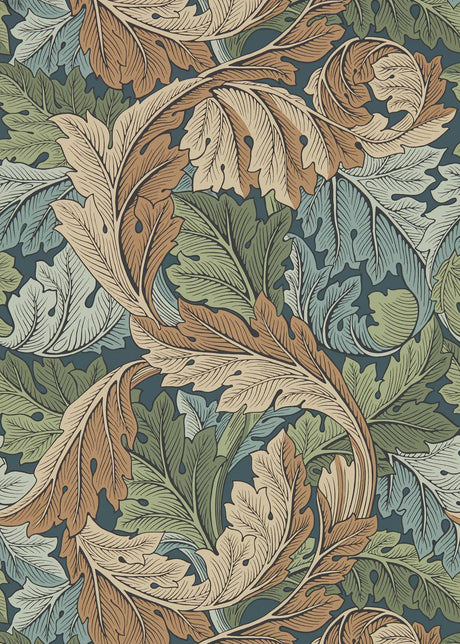 Morris & co Acanthus Slate Blue/Thyme Wallpaper
