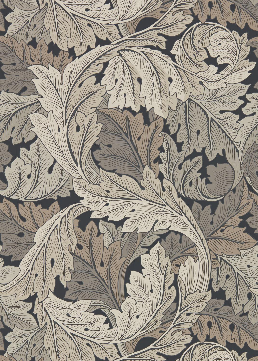 Morris & co Acanthus Charcoal/Grey Wallpaper