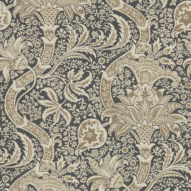 Morris & Co Indian Charcoal/Nickel Wallpaper