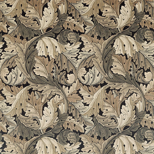 Morris & Co Acanthus Charcoal/Grey Fabric