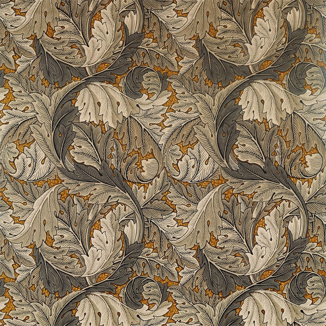 Morris & Co Acanthus Mustard/Grey Fabric