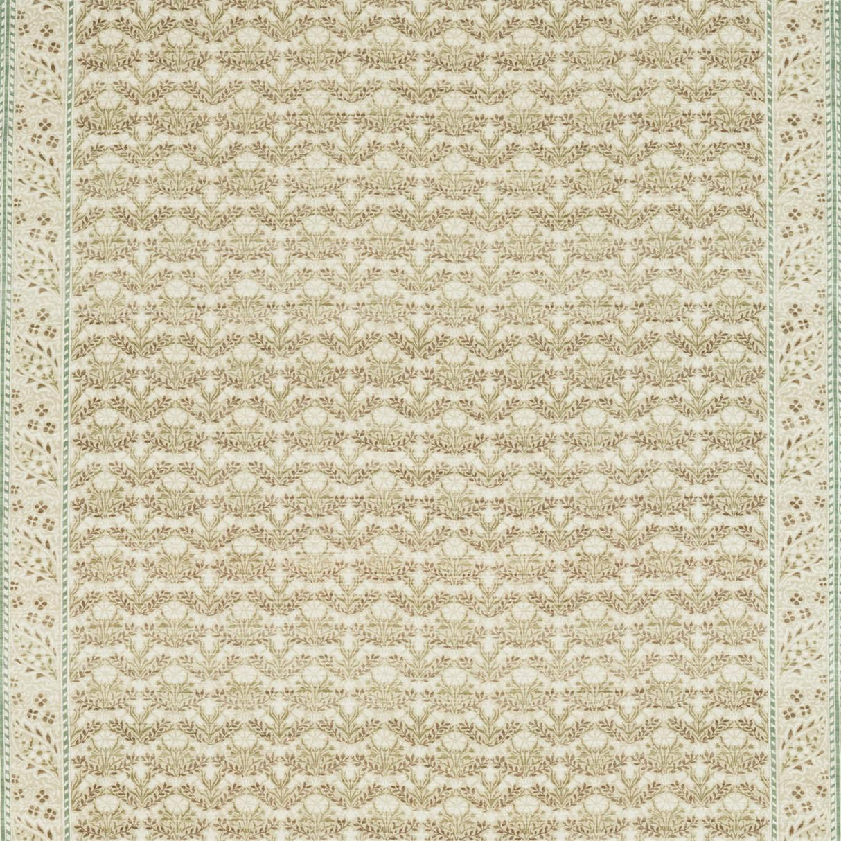 Morris & Co Morris Bellflowers Fennel/Grey Fabric
