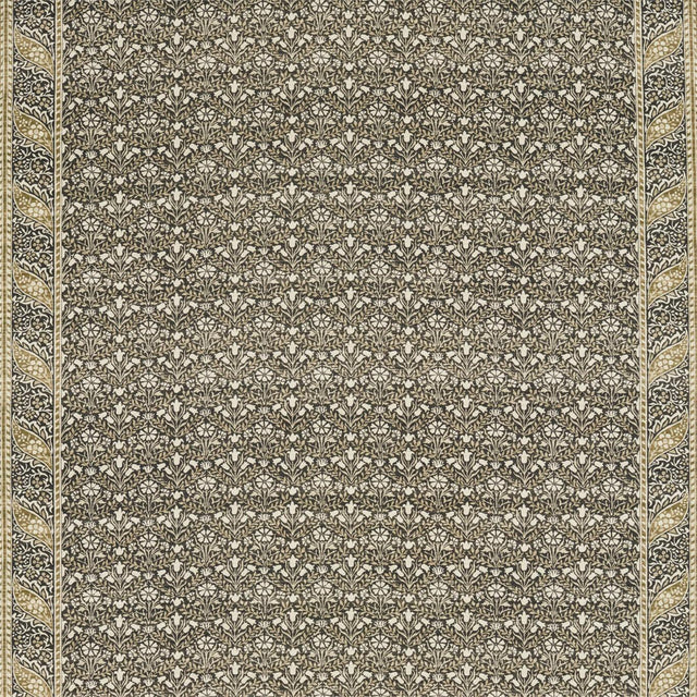 Morris & Co Morris Bellflowers Charcoal/Olive Fabric