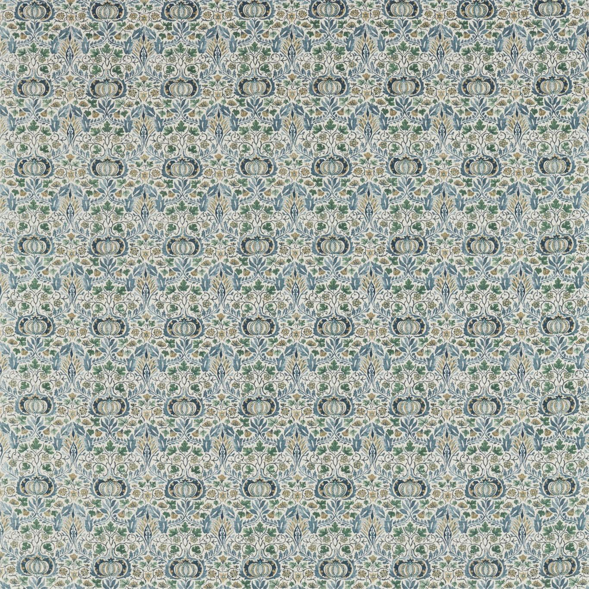 Morris & Co Little Chintz Slate Blue/Fennel Fabric