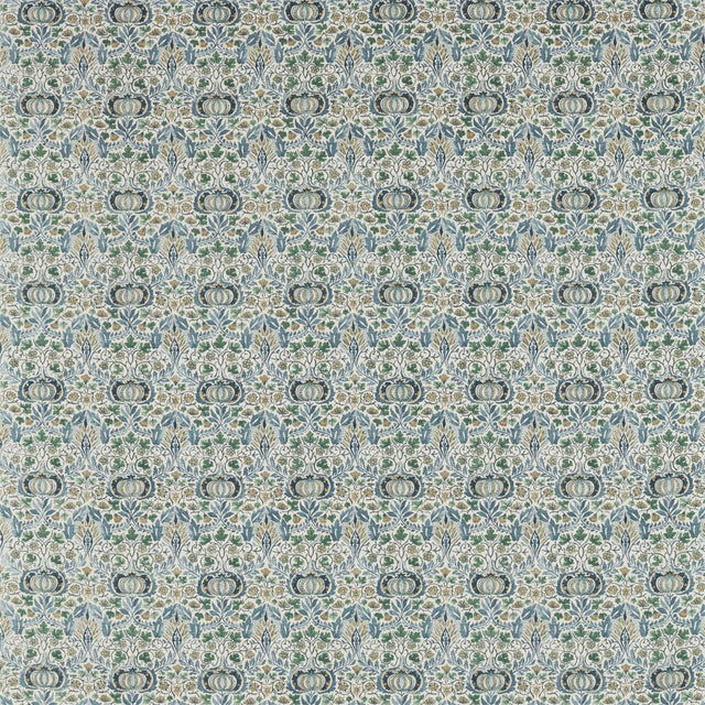Morris & Co Little Chintz Slate Blue/Fennel Fabric