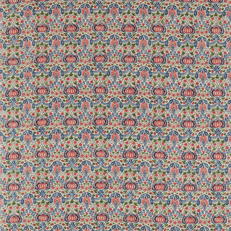 Morris & Co Little Chintz Indigo/Carmine Fabric