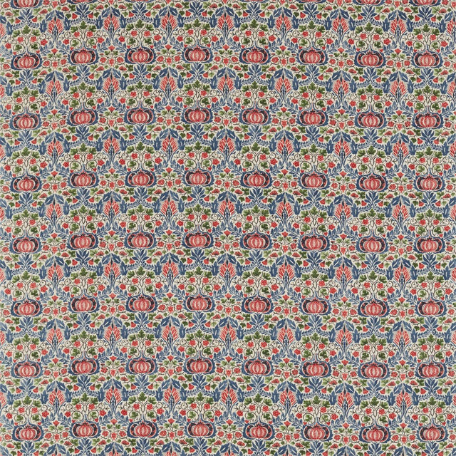 Morris & Co Little Chintz Indigo/Carmine Fabric