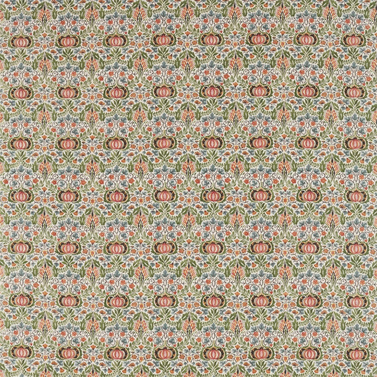 Morris & Co Little Chintz Olive/Ochre Fabric