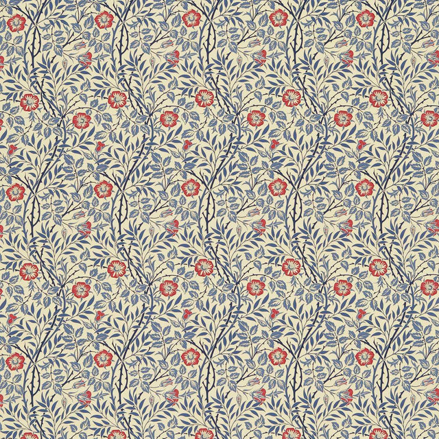 Morris & Co Sweet Briar Blue Fabric