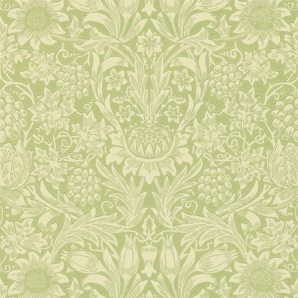 Morris & co Sunflower Pale Green Wallpaper