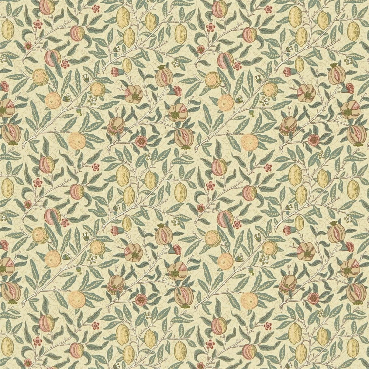 Morris & Co Fruit Minor Willow Green/Lemon Fabric