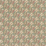 Morris & Co Golden Lily Minor Terracotta/Green/Sage Fabric