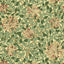 Morris & Co Honeysuckle Green/ Coral/Pink Wallpaper