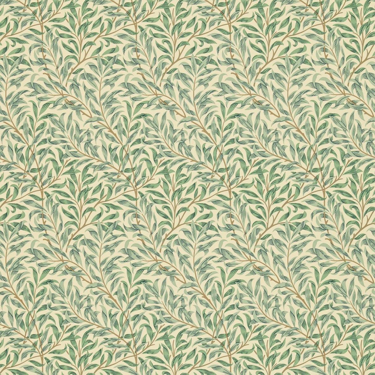 Morris & Co Willow Bough Minor Light Green Wallpaper