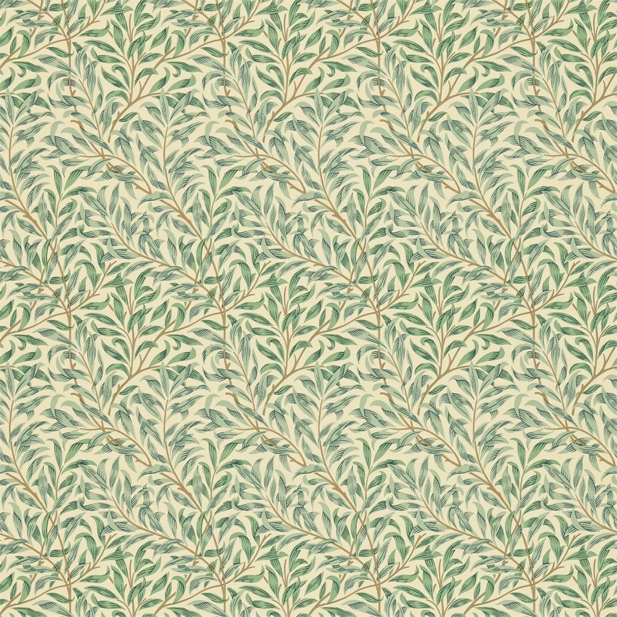 Morris & co Willow Bough Minor Light Green Wallpaper