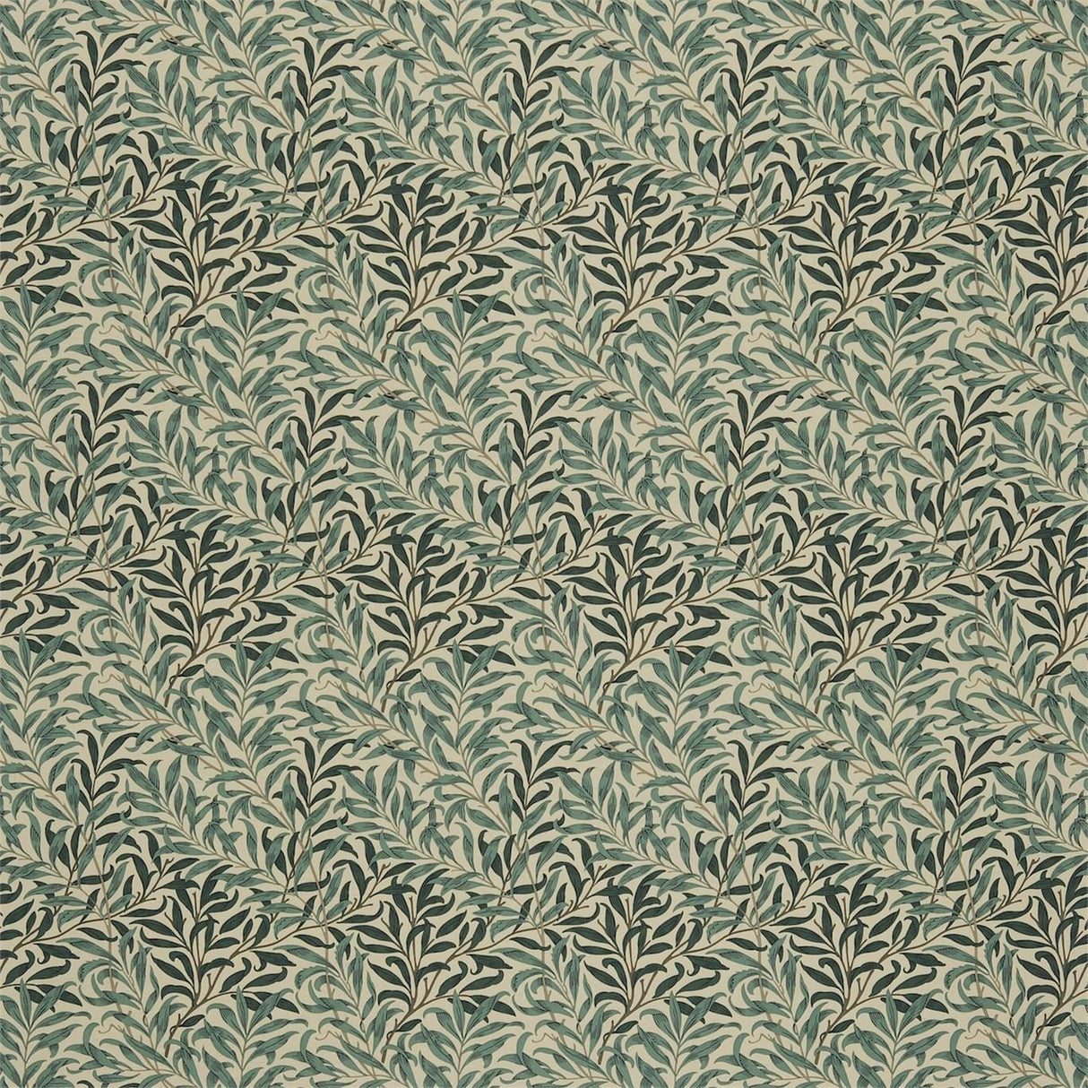 Morris & Co Willow Bough Minor Bottle Greens Fabric