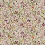 Morris & Co Mary Isobel Wine/Linen Fabric