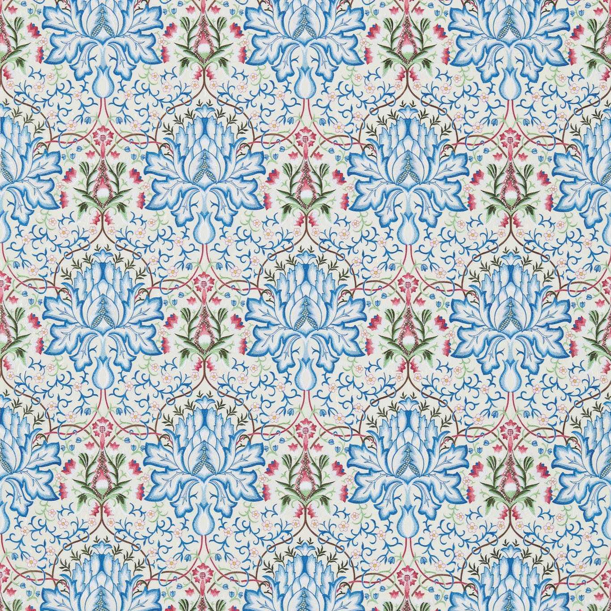 Morris & Co Artichoke Peacock/Cream Fabric