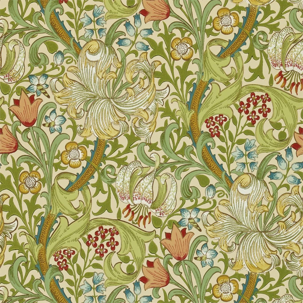 Morris & Co Golden Lily Pale Biscuit Wallpaper