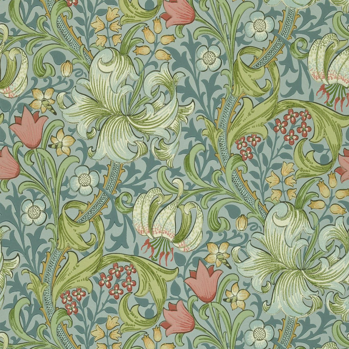 Morris & Co Golden Lily Mineral Wallpaper