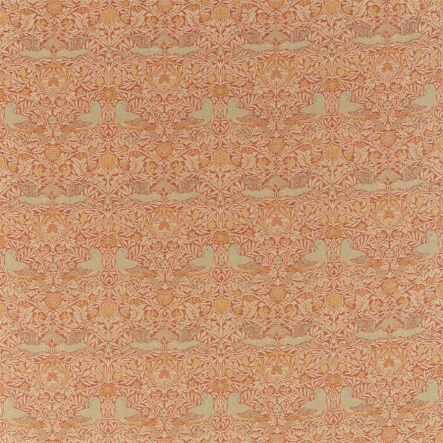 Morris & Co Bird Weave Brick Fabric