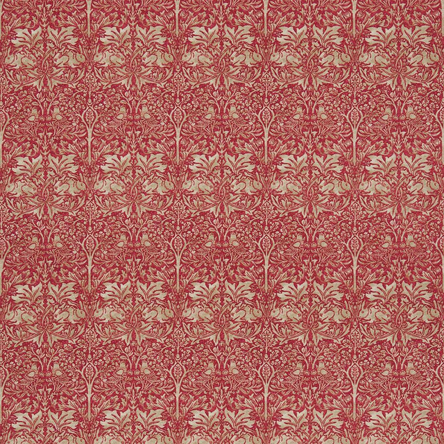 Morris & Co Brer Rabbit Red/Hemp Fabric