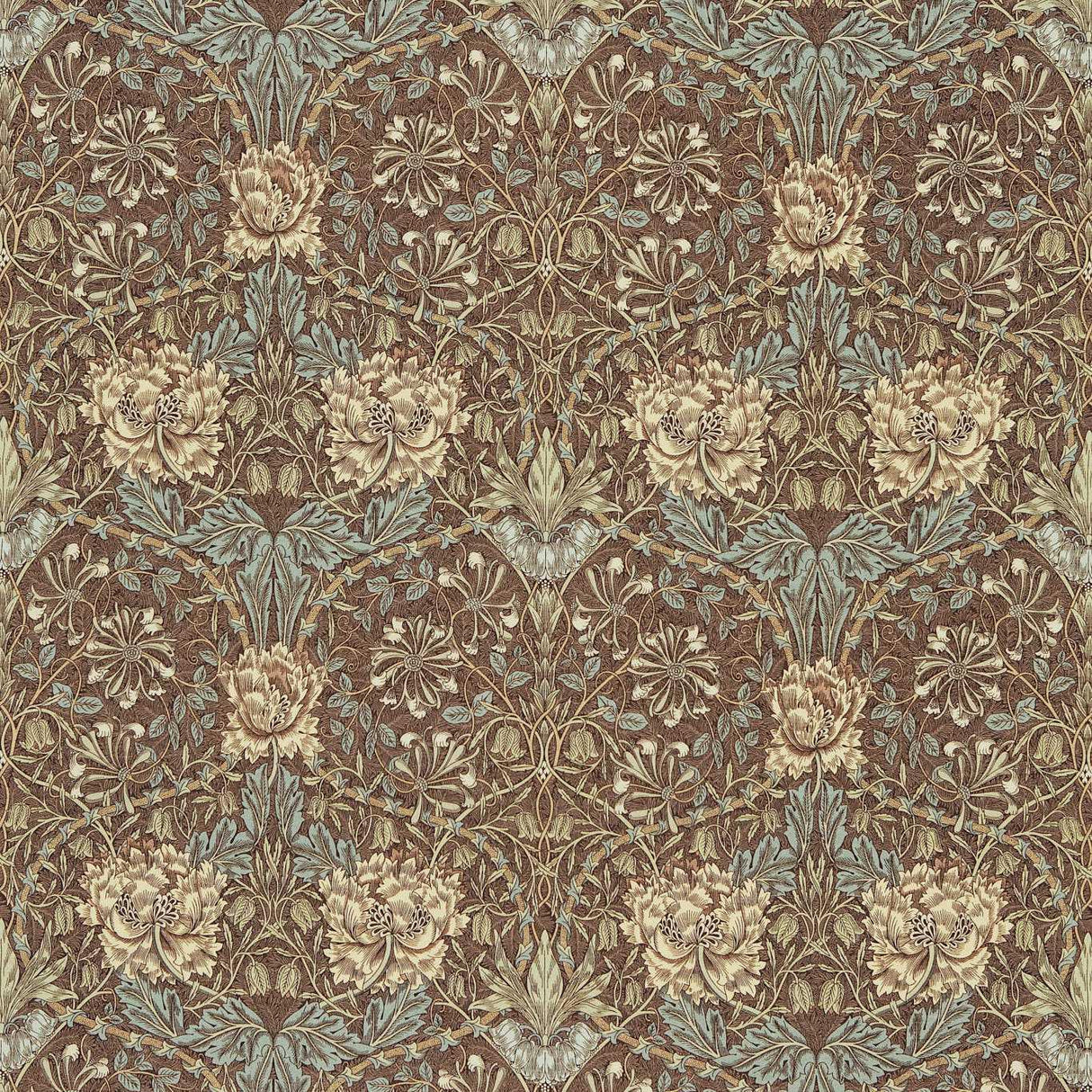 Morris & Co Honeysuckle & Tulip Bullrush/Slate Fabric
