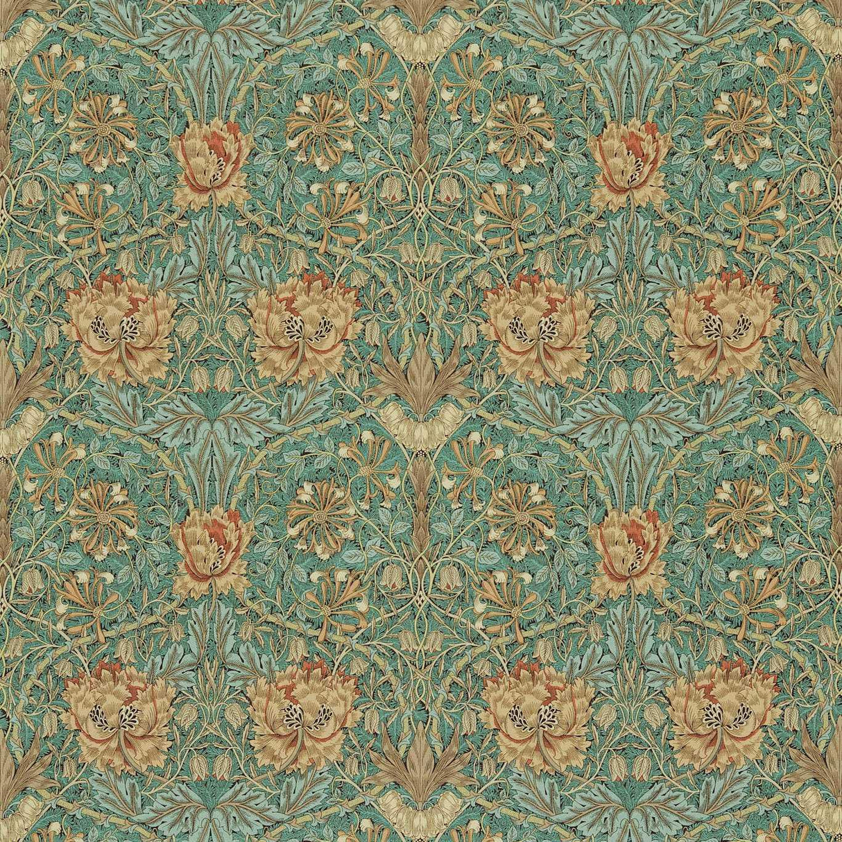 Morris & Co Honeysuckle & Tulip Privet/Honeycomb Fabric
