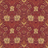 Morris & Co Honeysuckle & Tulip Brick/Russet Fabric
