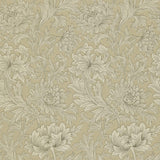 Morris & Co Chrysanthemum Toile Ivory/Gold Wallpaper