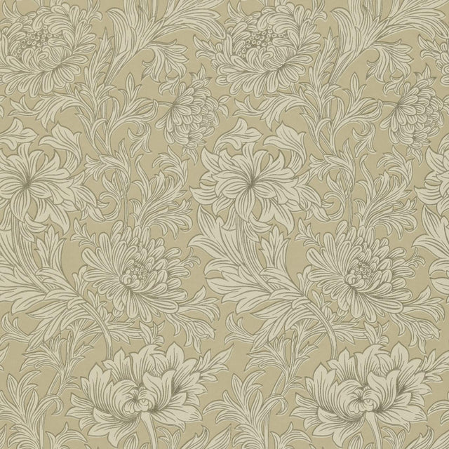 Morris & Co Chrysanthemum Toile Ivory/Gold Wallpaper