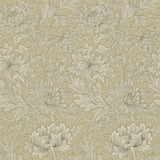 Morris & co Chrysanthemum Toile Ivory/Gold Wallpaper