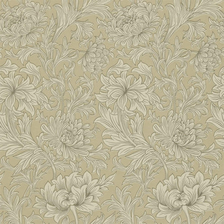 Morris & co Chrysanthemum Toile Ivory/Gold Wallpaper