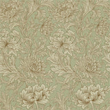 Morris & Co Chrysanthemum Toile Eggshell/Gold Wallpaper