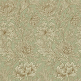 Morris & co Chrysanthemum Toile Eggshell/Gold Wallpaper