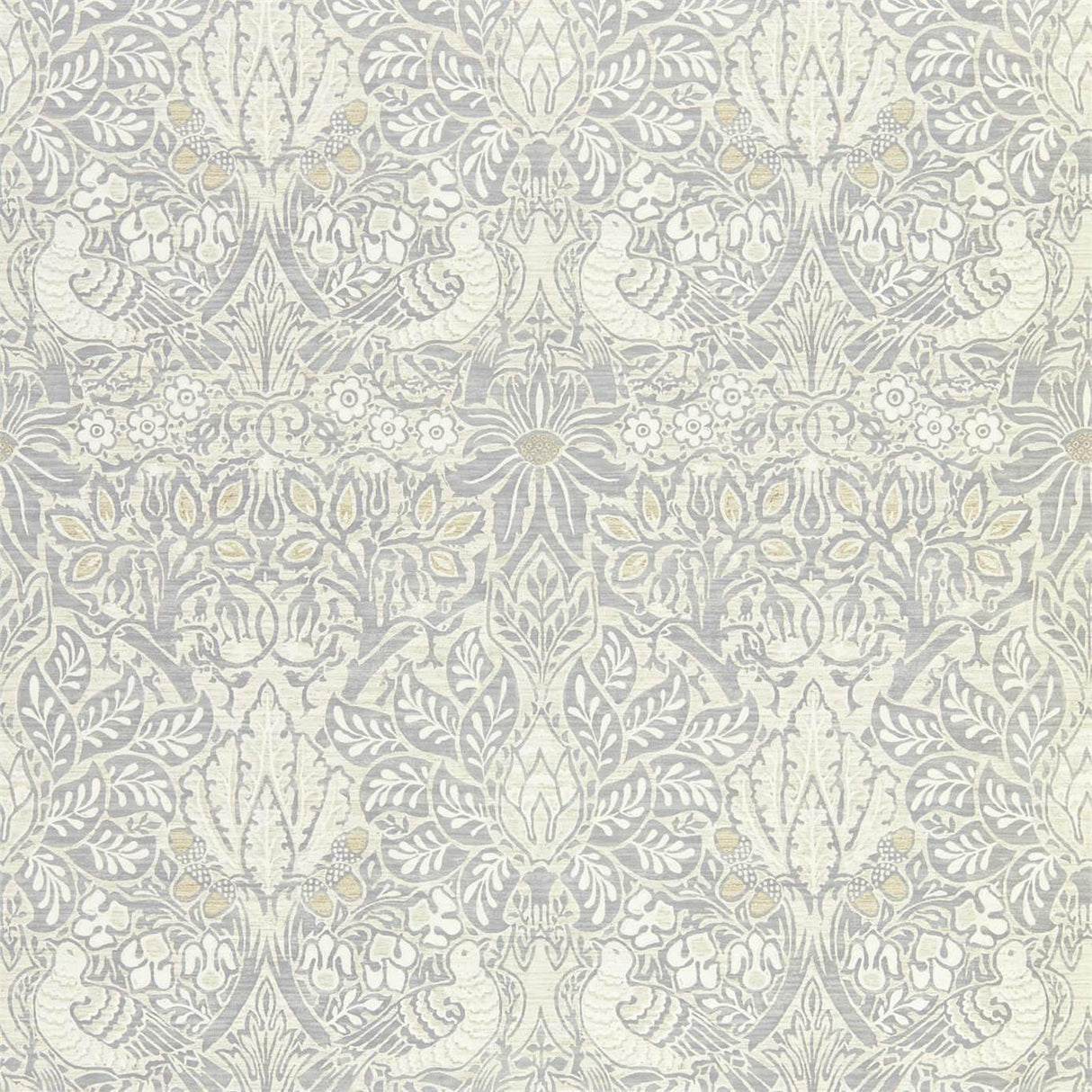 Morris & Co Pure Dove & Rose Cloud Grey Wallpaper