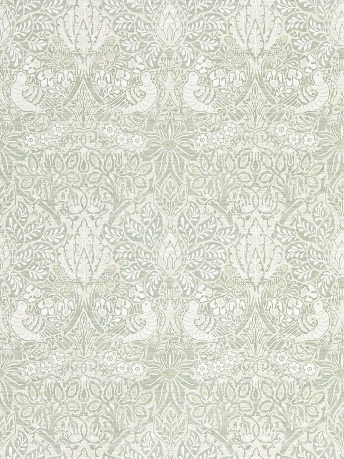 Morris & co Pure Dove & Rose Grey Blue Wallpaper