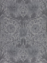 Morris & co Pure Honeysuckle & Tulip Black Ink Wallpaper